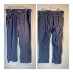 AXIS LA Mens 40x32 Chino Straight Fit Pants Brown Gray Pockets Cotton Stretch